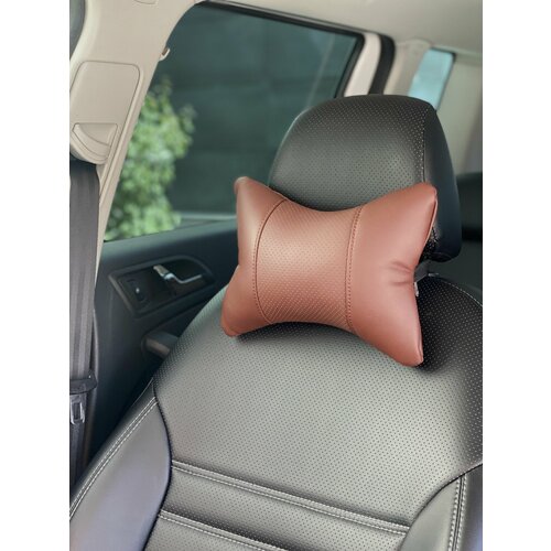 Подушка автомобильная из экокожи под голову подголовник в машину для водителей 395₽