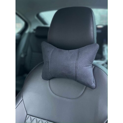 Подушка автомобильная из экокожи под голову, подголовник в машину для водителей