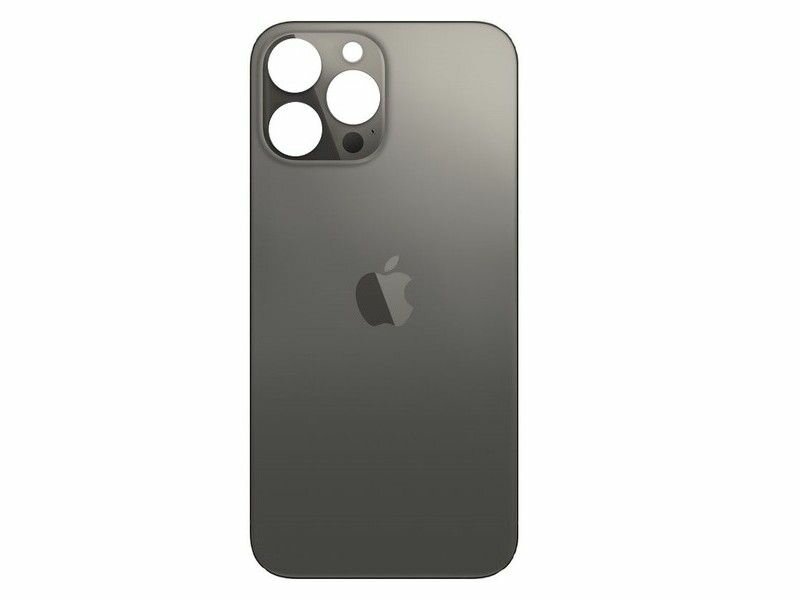 Стекло задней крышки для Apple iPhone 13 Pro Max (широкий вырез под камеру), черный