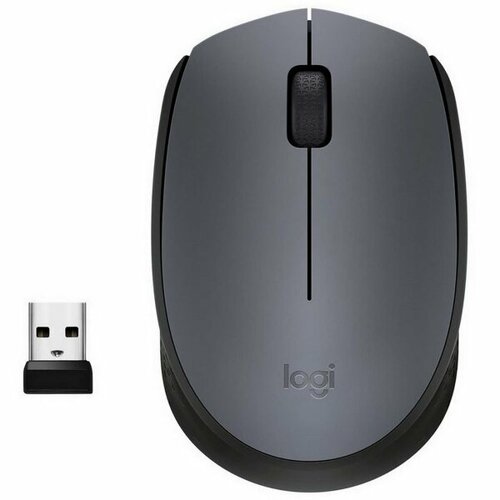 Мышь беспроводная Logitech M170 Grey/Black компьютерная мышь logitech m170 серый черный usb 910 004642