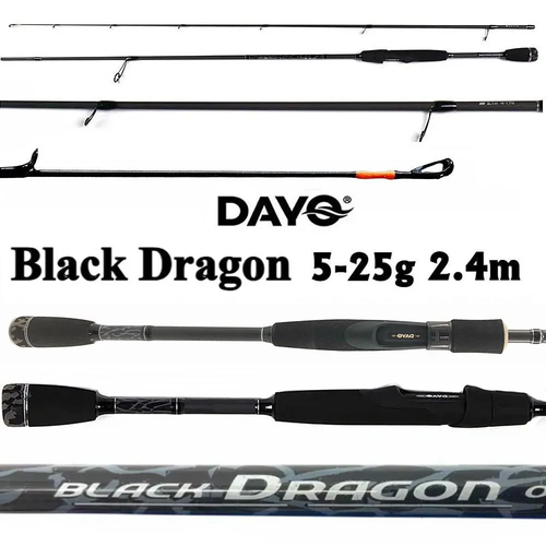 спиннинг dayo verna тест 5 25гр 265см Спиннинг Dayo Black Dragon, тест 5-25гр, 2,4м