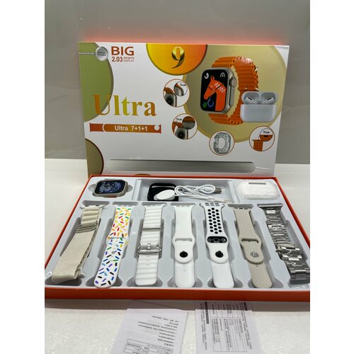 Смарт-часы набор из трех предметов - смарт-часы наушники силиконовый чехол 239900₽