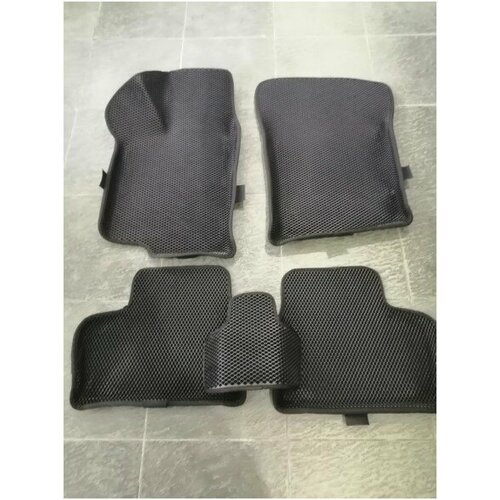 Коврики на пол 2110-12 EVA 3D c бортами серые кант серый 5086₽