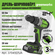 Дрель-шуруповерт ударная Greenworks GD24DD60, 24V, бесщеточная, 6...