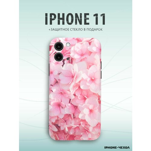 Чехол Iphone 11 розовые цветы