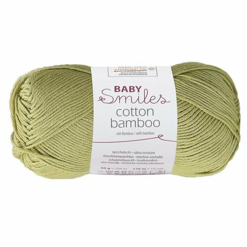 Пряжа для вязания Schachenmayr Baby Smiles Cotton Bamboo (01075 Grashupfer)