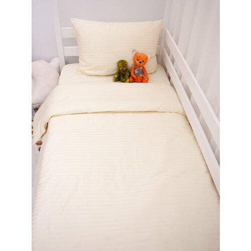 Детское постельное белье Шампань - сатин-страйп для кровати 80x160 3350₽