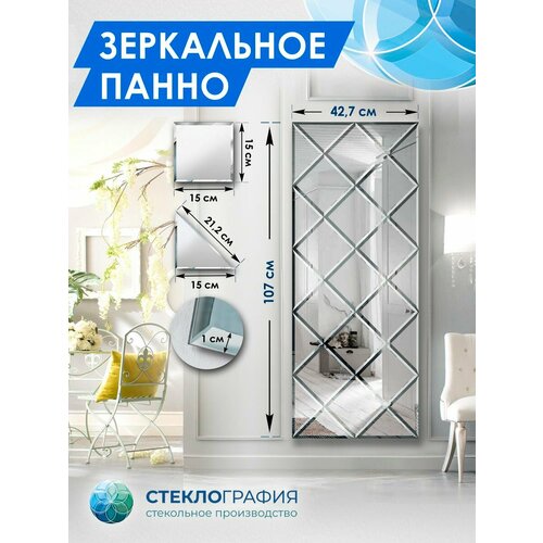 Зеркальное панно с фацетом, плитка
