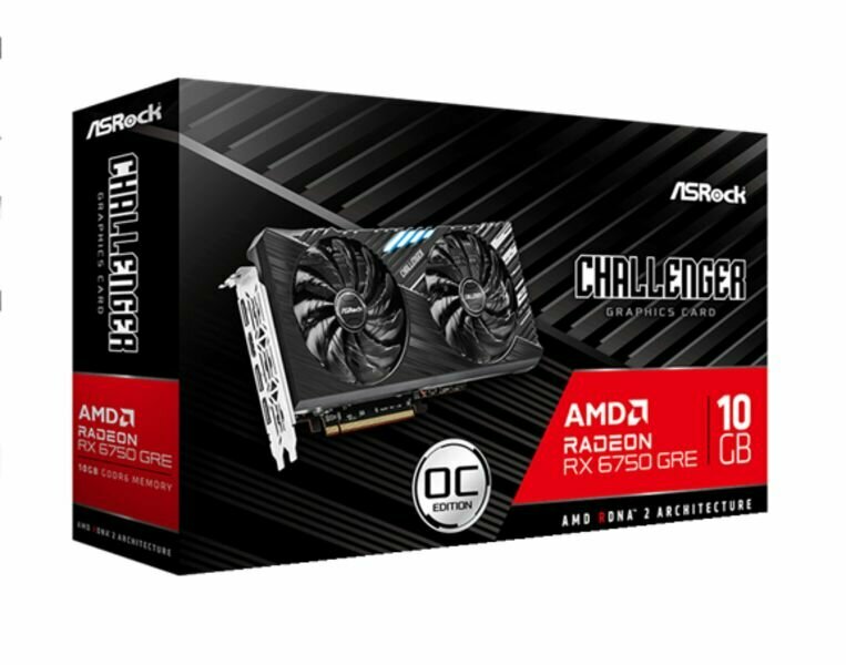 Видеокарта ASRock RX6750GRE CHALLENGER OC 10GB GDDR6 160bit 3xDP HDMI 2FAN RTL