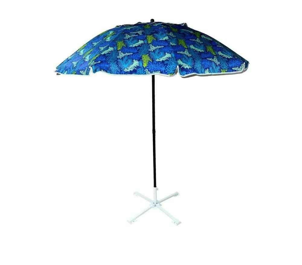 Зонт пляжный, солнцезащитный 10 спиц, 2.2м, ткань-Oxford с серебром внутри,с клапаном, с наклоном премиум. - фотография № 4