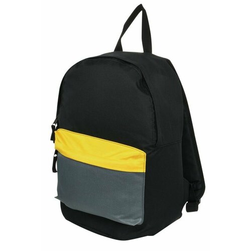 Рюкзак Creativiki STREET BASIC 16,8 л черно-желт. 40х28х15 см мягкий 1 секц. молния универс.