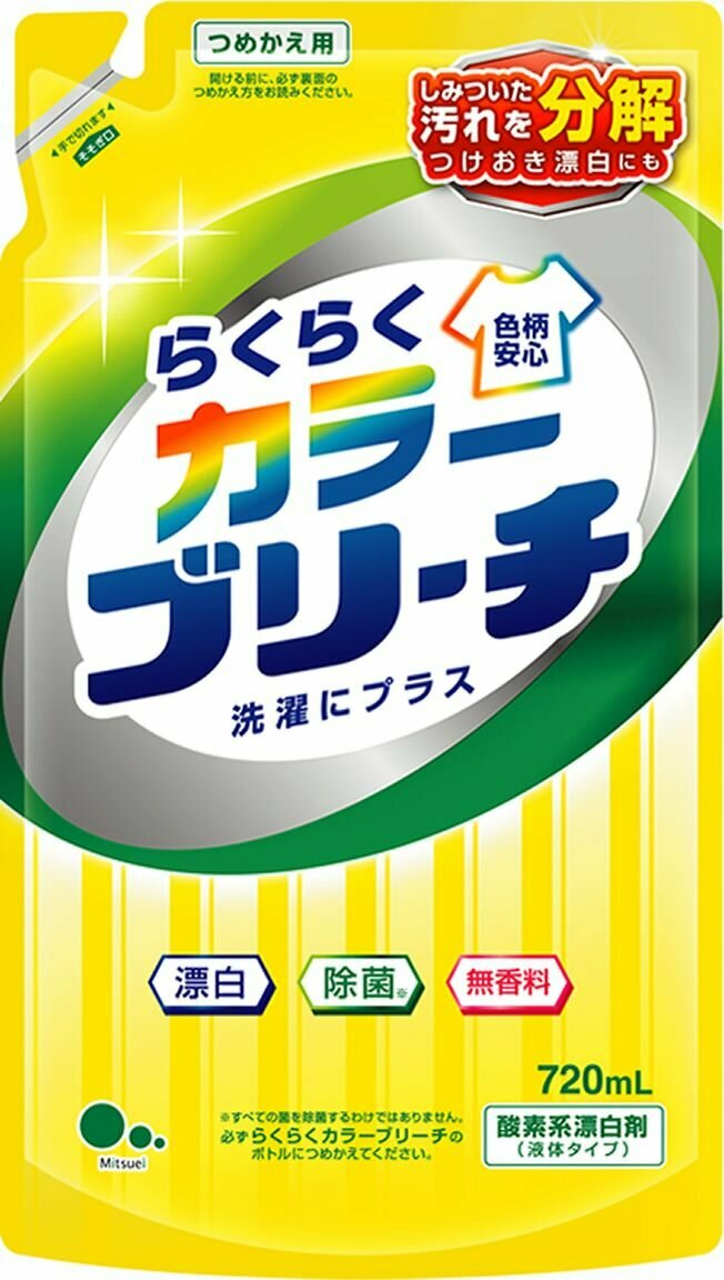 Mitsuei Кислородный отбеливатель для цветных вещей (мягкая экономичная упаковка) 720мл