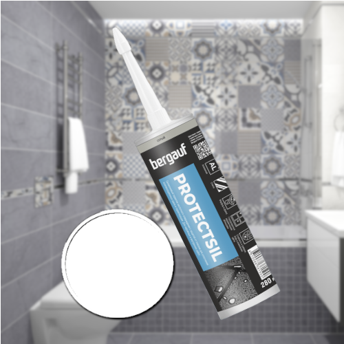Герметик-затирка для швов силиконовый BERGAUF Protectsil белый 280мл 1161₽
