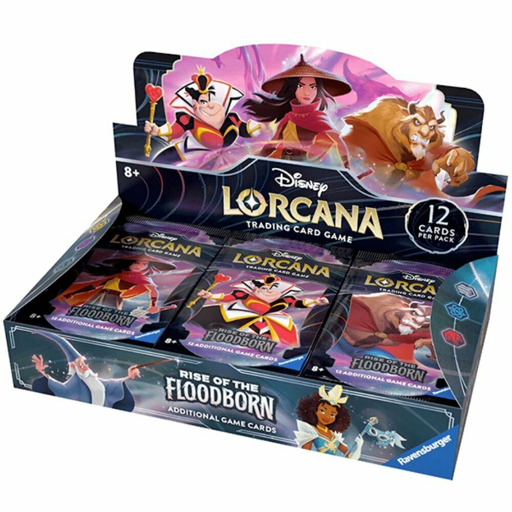 Дисплей бустеров Lorcana TCG выпуска Rise of the Floodborn на английском языке