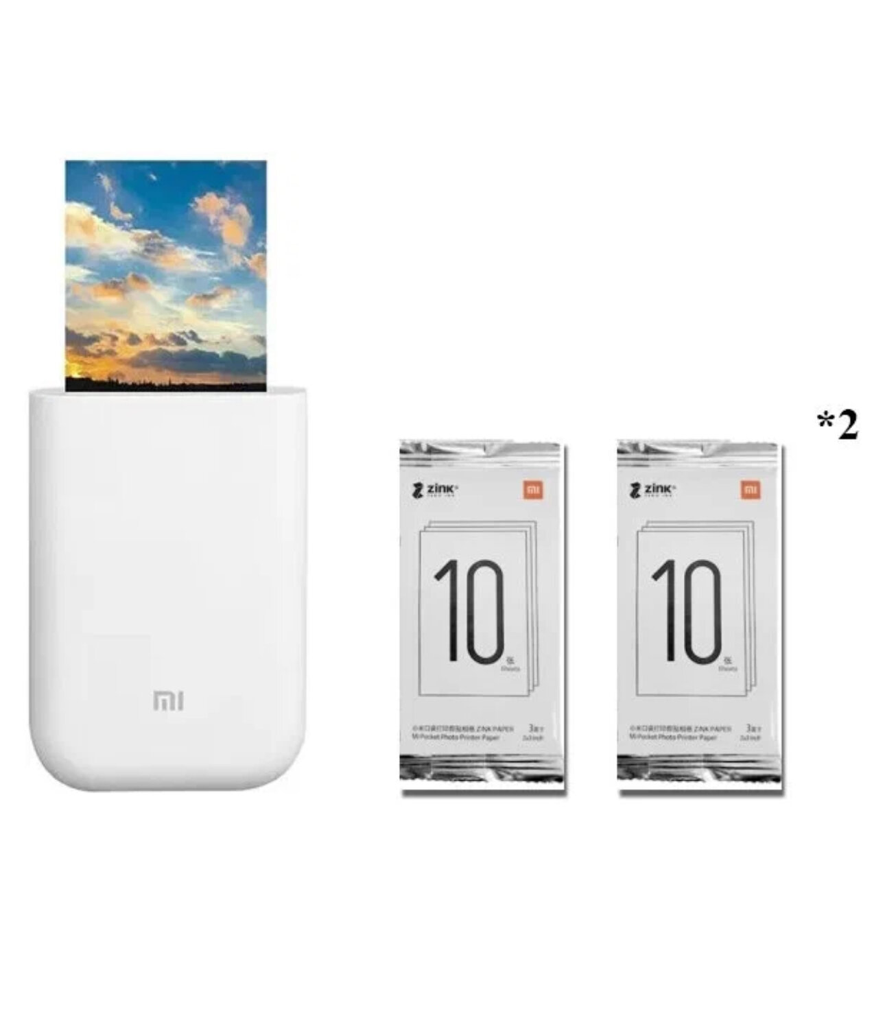 Портативный фотопринтер Xiaomi Mi Portable Photo Printer Комбинация 1