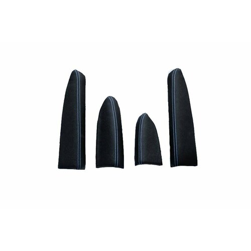 Подлокотники дверей PREMIUM Лада Гранта Калина-2 Датсун кожзам с цветной прострочкой Синяя нить 4920₽