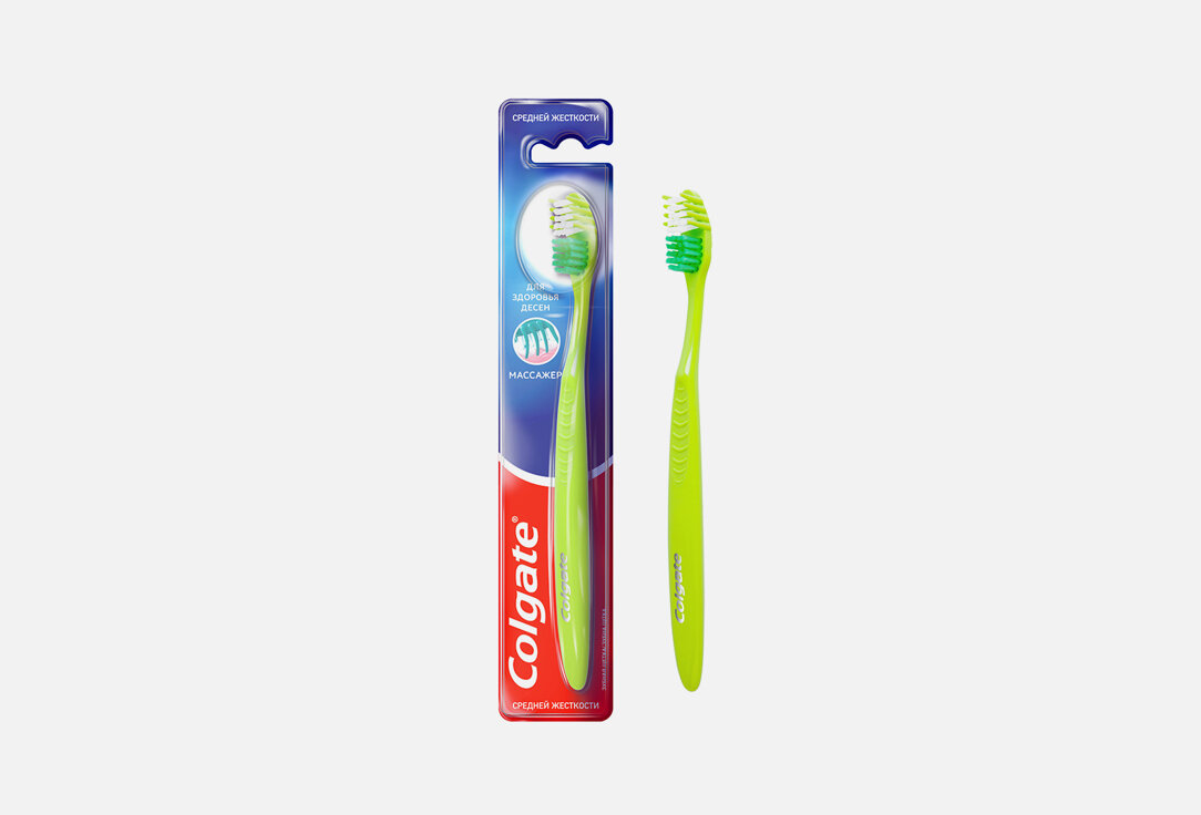 Зубная щетка средней жесткости Colgate, Массажер 1шт