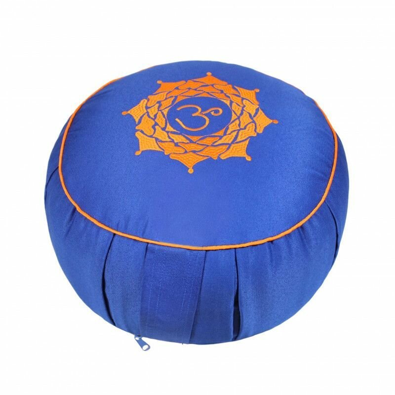Подушка для медитации Yogastuff ОМ синий 30*15 см