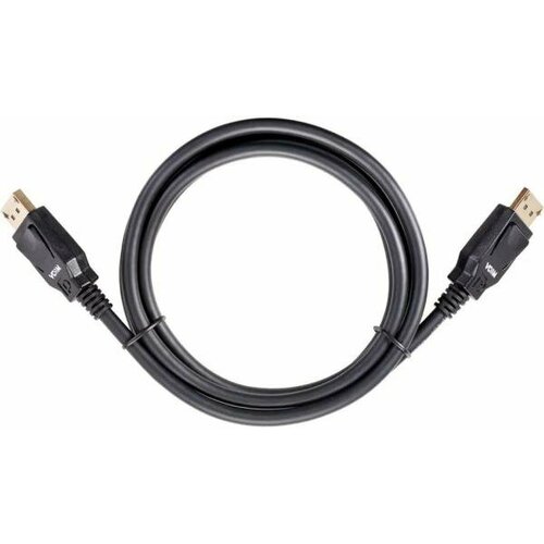 Кабель DisplayPort 2м VCOM Telecom CG651-2.0 круглый черный 1 4 displayport adapter cable 2k 165hz 4k 144hz 8k 60hz dp male to male hd display cable adapter for laptop projector