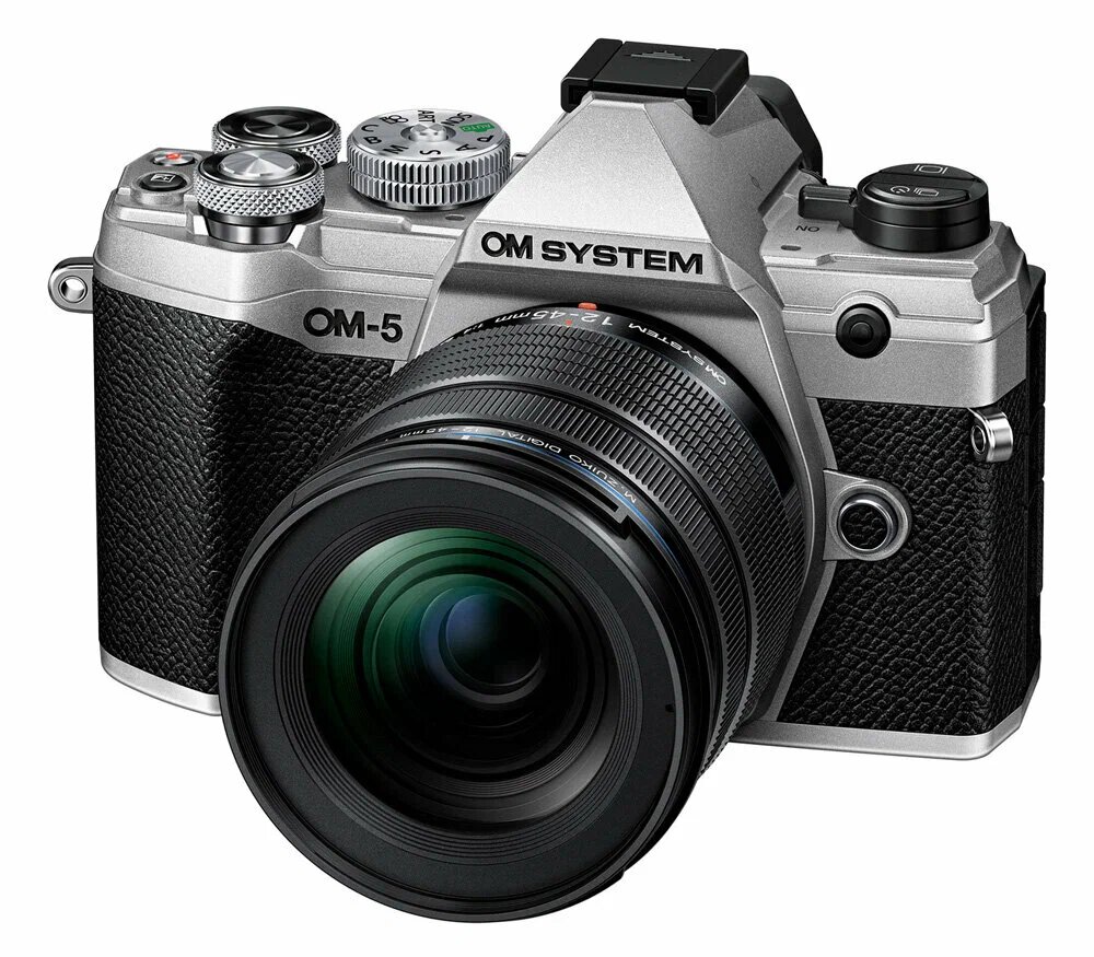 Беззеркальный фотоаппарат OLYMPUS OM SYSTEM OM 5 KIT KIT 12-45 MM F4.0 PRO серебристый