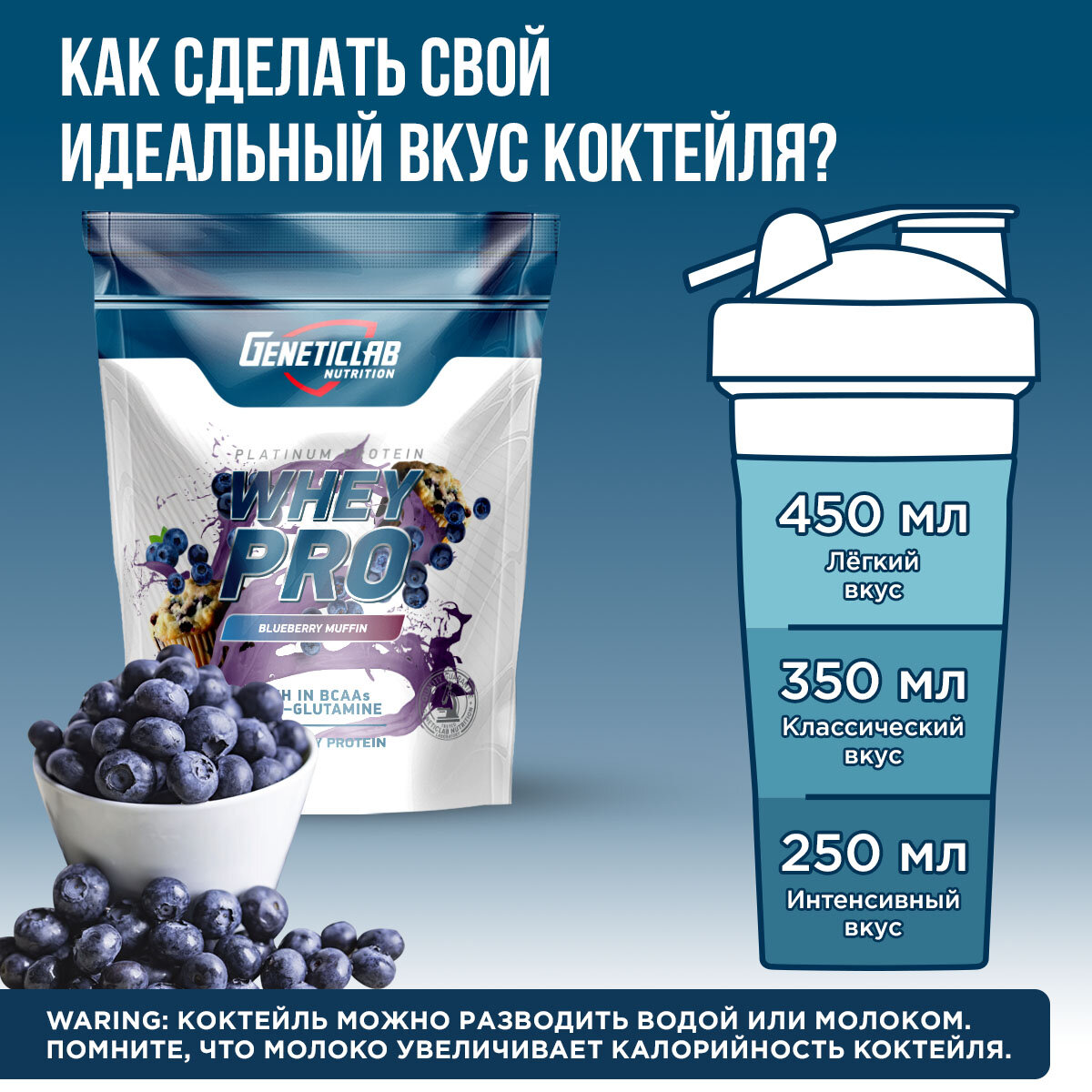 Протеин WHEY PRO 1000 g Черничный чизкейк