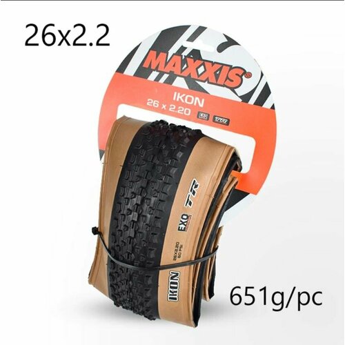 Покрышка Maxxis IKON 26 x 22 Складная шина коричневый бок 6590₽