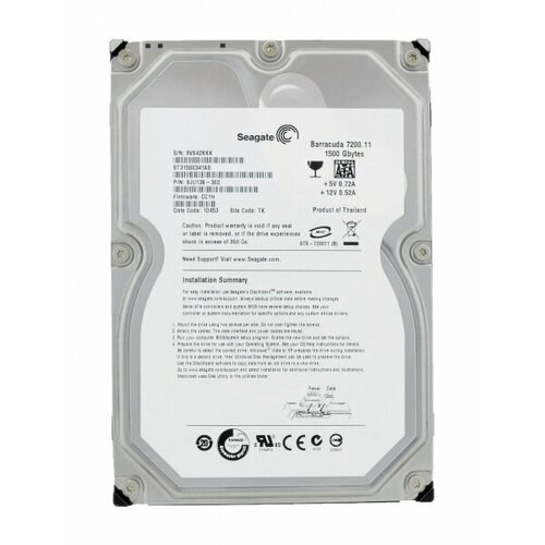 Жесткий диск Seagate 9JU138-302 15Tb SATAII 35 HDD 11210₽