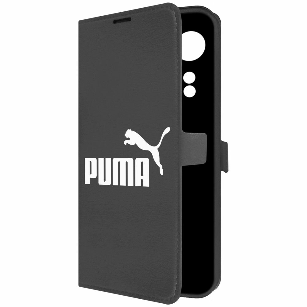 Чехол-книжка Krutoff Eco Book для Oppo A78 4G Puma (Пума) (черный)