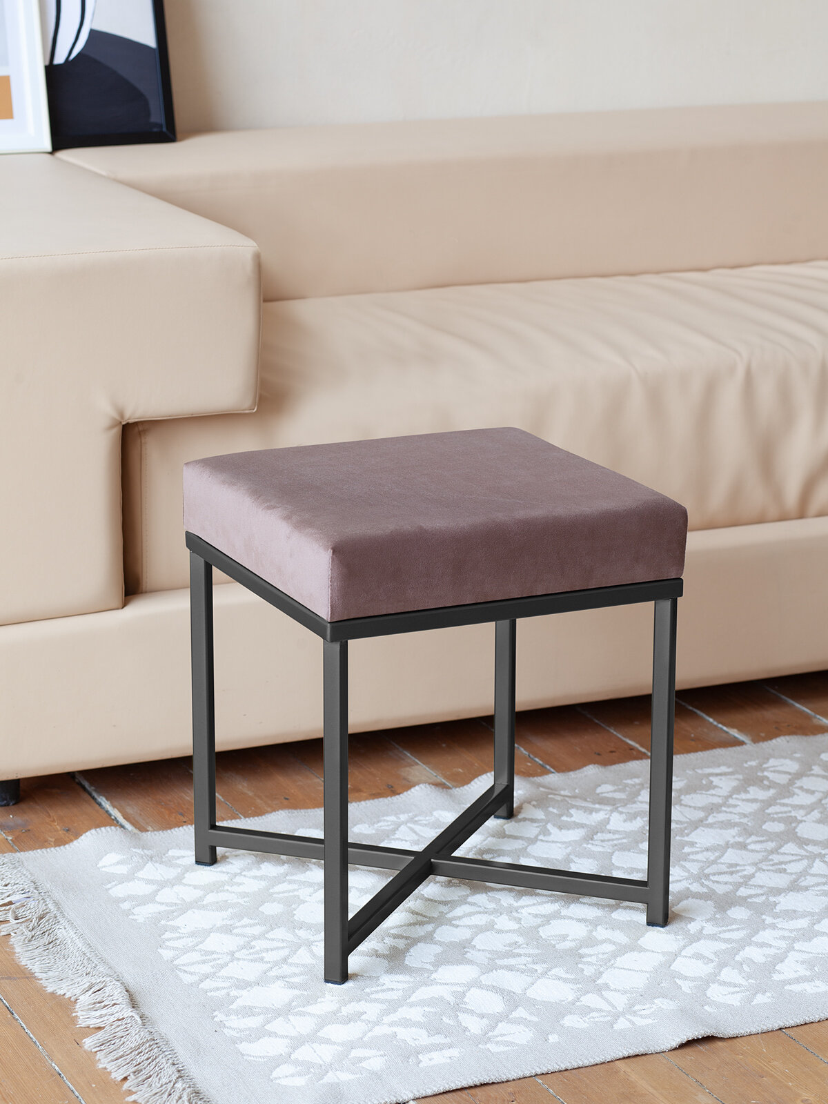 Пуф CRUZ черный  Mocco