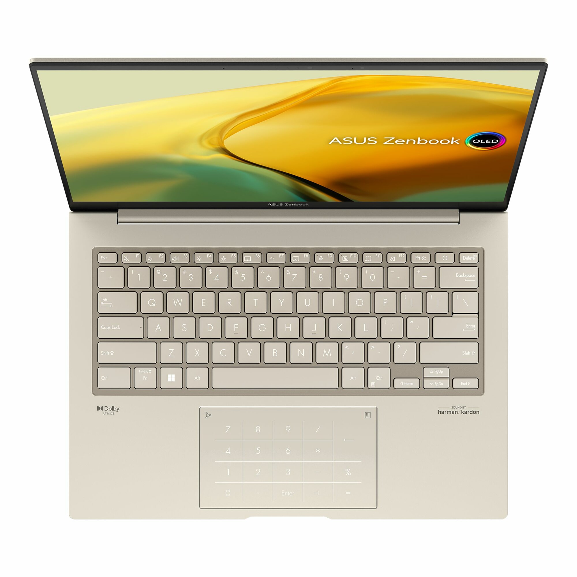 Ноутбук ASUS Zenbook 14X OLED UX3404VA-M3090X 14.5" (2880x1800) 120Hz/Core i9 13900H/16GB LPDDR5/1TB SSD/Iris Xe/Win 11 Pro бежевый (90NB1086-M004Z0)