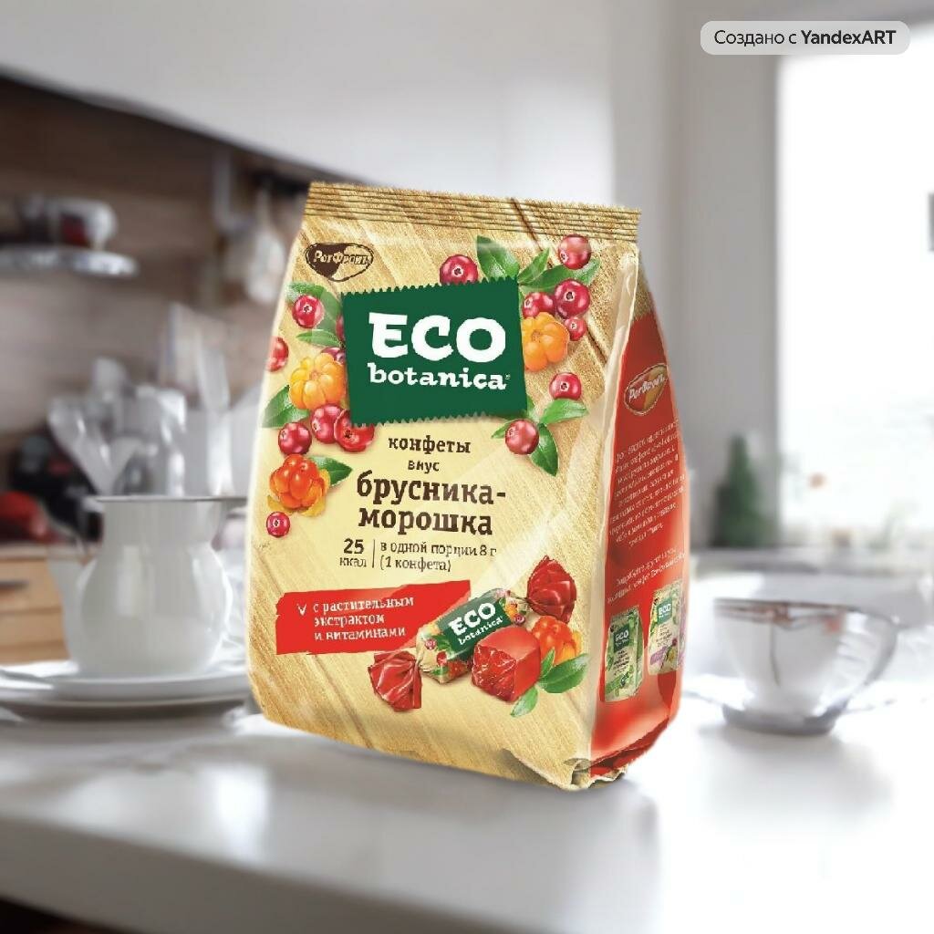 Eco Botanica/ Конфеты вкус брусника-морошка, желейные, 200 г