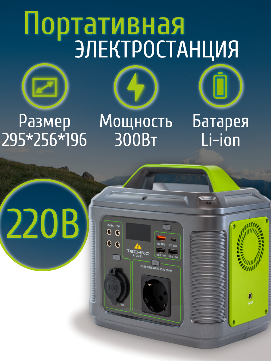 300 Ватт 220 Вольт Power Bank 80000mAh розетка 220В - 300W, быстрой зарядкой, зарядкой для ноутбуков, сквозной зарядкой.