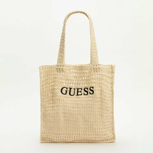 Сумка пляжная GUESS, молочно-белый reusable shopping bag grocery bag foldable lady bag travel bag shoulder bag bag bag bag durable nylon 2021