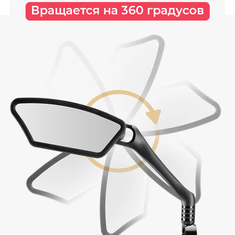 Зеркала Заднего Вида Xiaomi Зеркало для велосипеда заднего вида левое на руль ROCKBROS складное