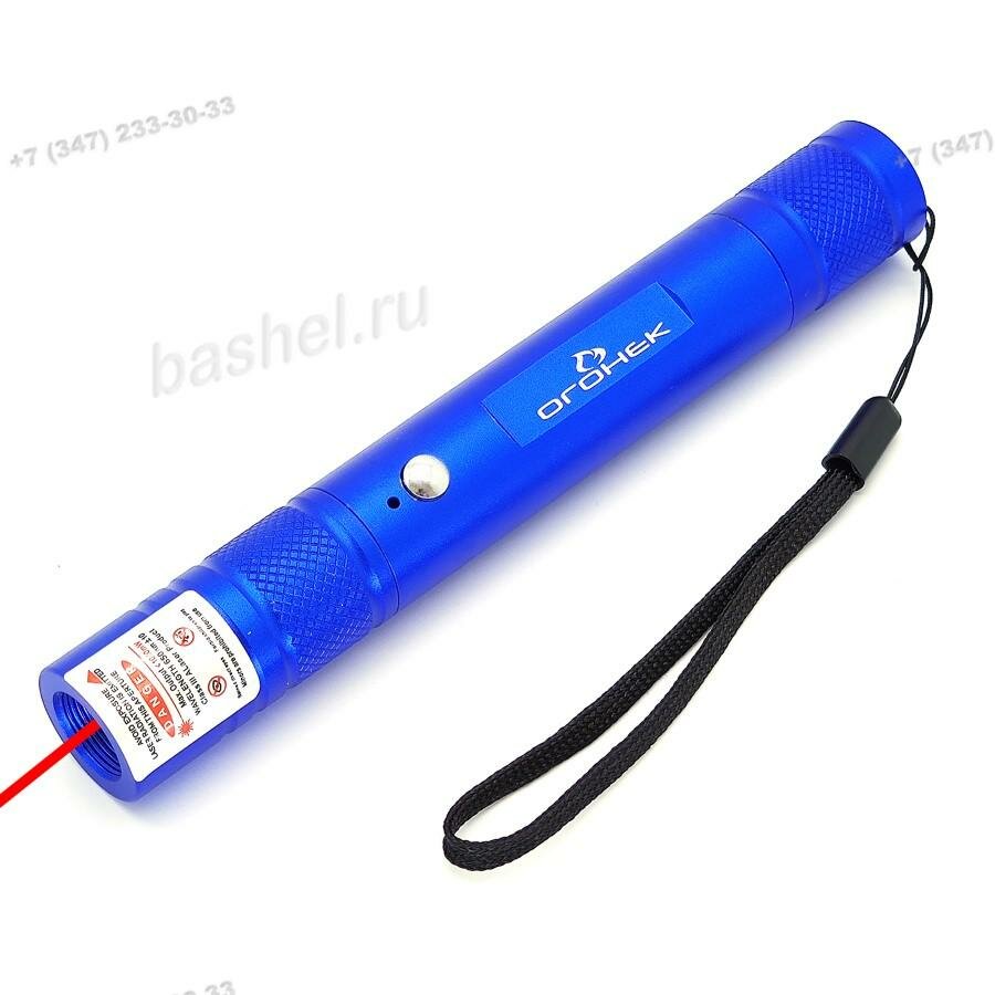 Указка лазерная Огонек OG-LDS25 красный 200mW, 650nm (встр. аккум, ЗУ USB) цвет: синий электротовар