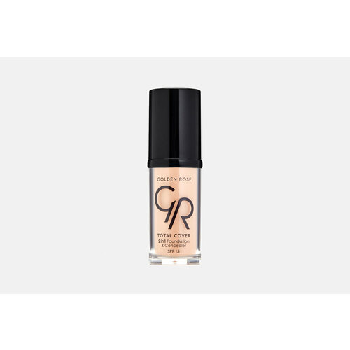 Крем для лица тональный корректор SPF15 Golden Rose, TOTAL COVER 2in1 FOUNDATION & CONCEALER 30мл