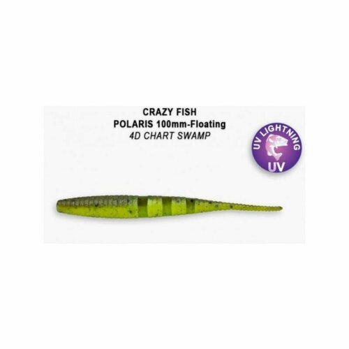 Приманка силиконовая Crazy Fish Polaris Floating 4' 10 см, 38-100-4d-6-F