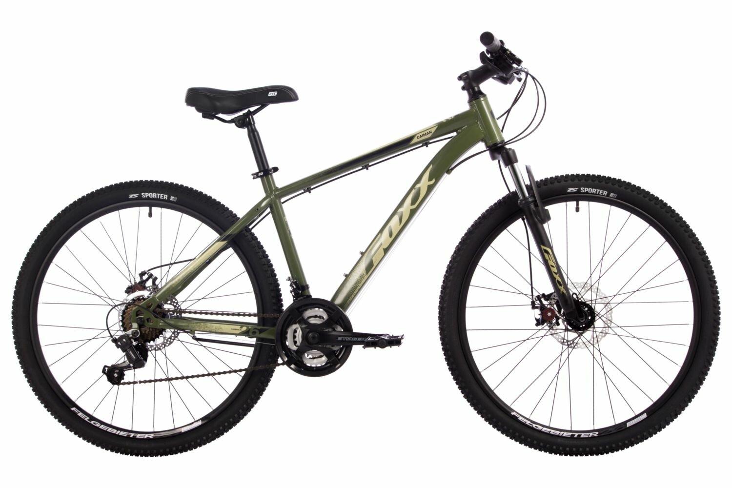 Велосипед горный 26 Foxx CAIMAN D GN4 рама 18, зеленый