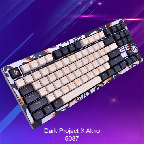 Клавиатура Dark Project X AKKO 5087 White Akko Fairy Silent Switch клавиатура игровая механическая akko 5108s world tour london ttc silver speed switch черный белый