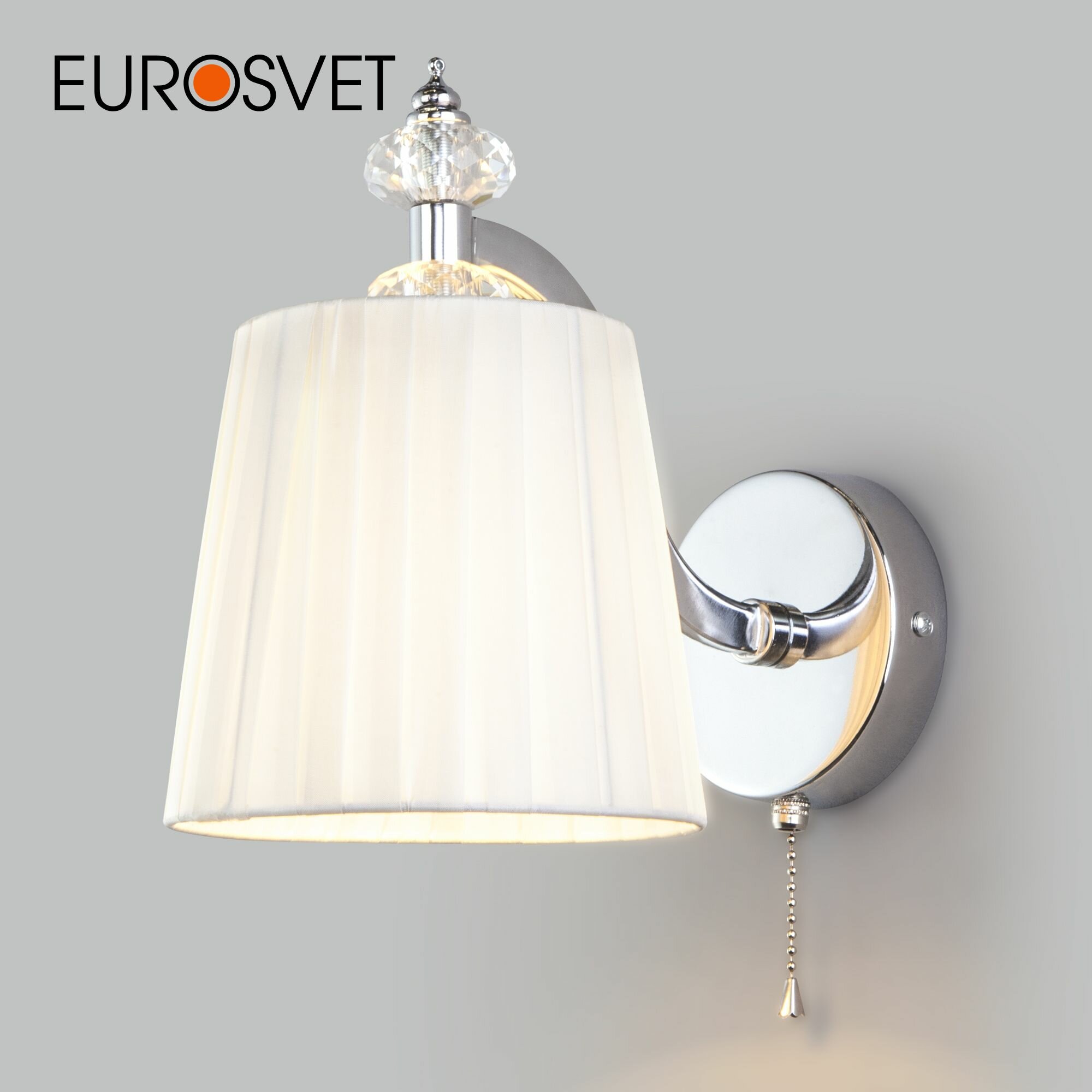 Классический настенный светильник Eurosvet 60122/1 хром