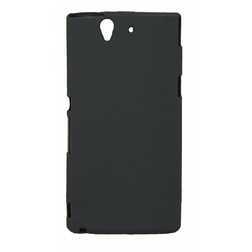 Накладка силиконовая для Sony Xperia Z черная чехол книжка mypads vaqueros для sony xperia z c6602 c6603 l36h из водоотталкивающей ткани под джинсу с вставкой под кожу черный