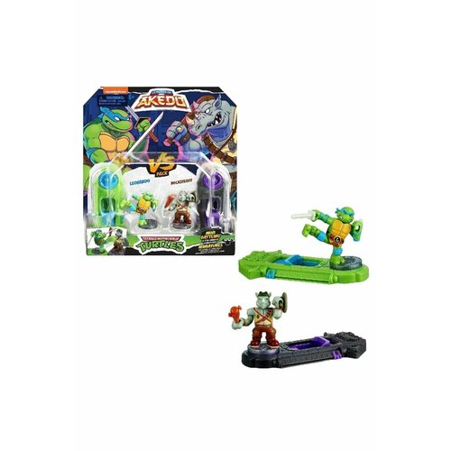 Akedo игровой набор Черепашек Нинзя Ninja Kaplumba Leonardo Vs Rocksteady Леонардо и Рокстеди RKT-AKT00100-01