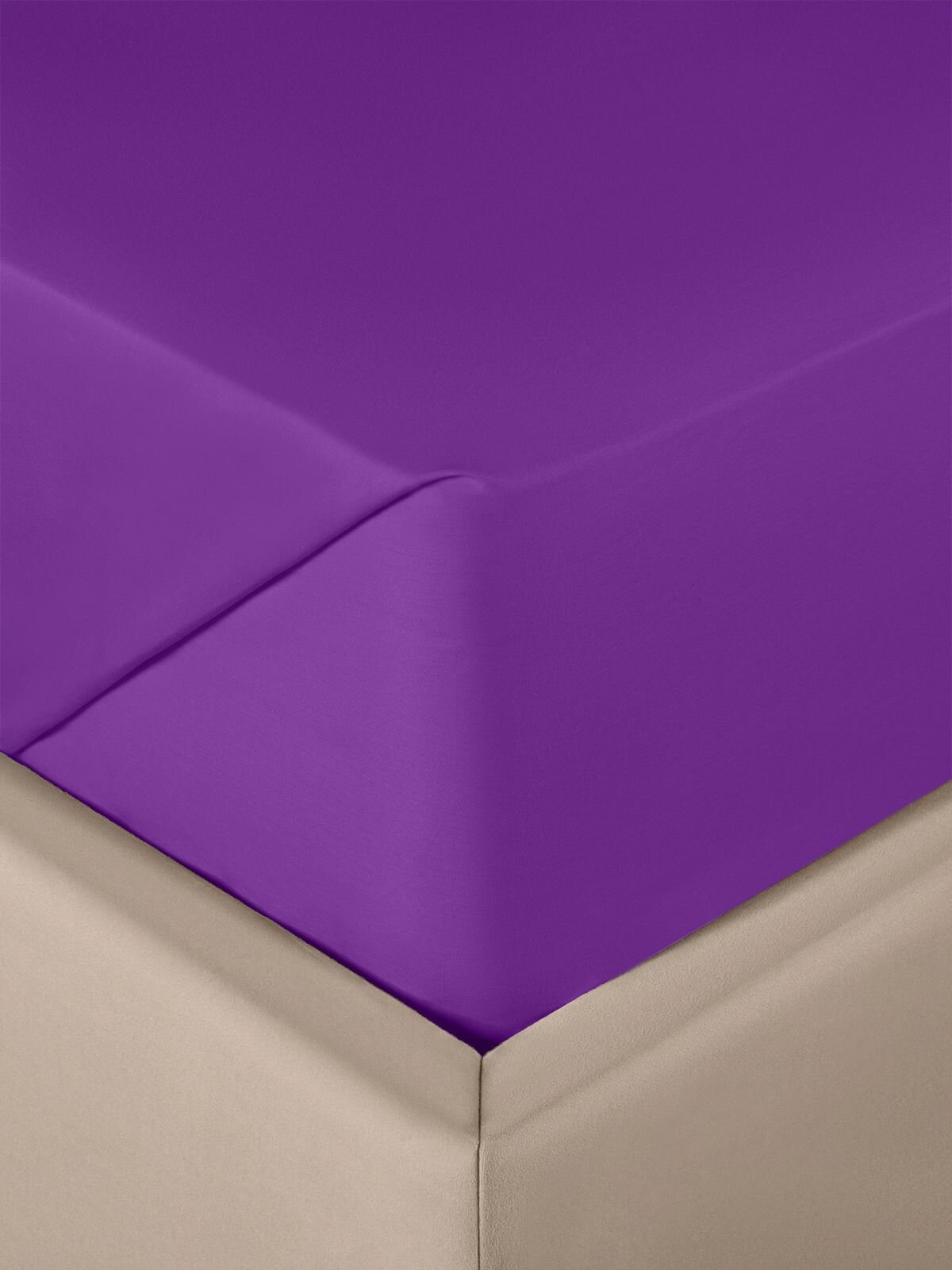 SleepiX Простыня свободная "исти" 200х220 см - 1шт, микромодал/поливискоза, цвет фиолетовый