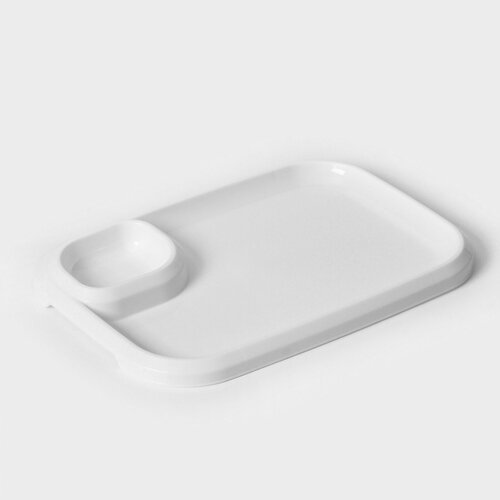 Блюдо для шашлыка с соусницей 3032125 см цвет белый 331₽