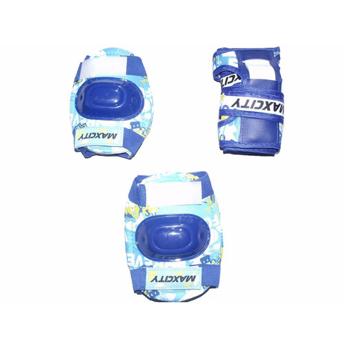 Защита роликовая MaxCity Teddy р. М, blue набор защиты детский наколенники налокотники защита запястья размер m голубой
