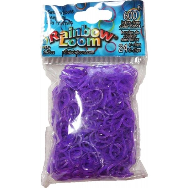 Резинки для плетения браслетов Rainbow Loom Темно-лиловые, Леденцы, Sweets Deep Lilac (B0141)