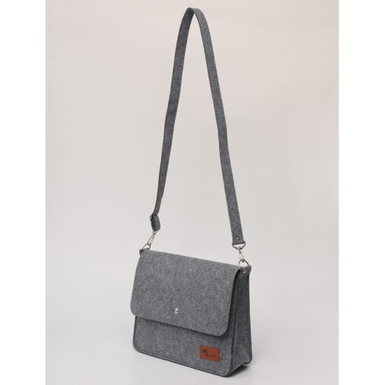 фото Сумка женская из фетра ARYA HOME Arya Amanda 28x10x23 Серый