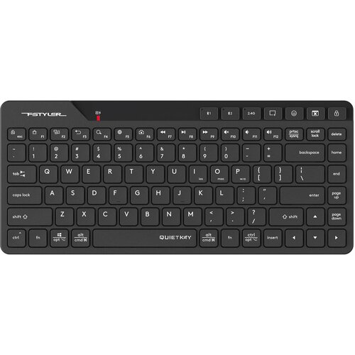 Клавиатура A4Tech Fstyler FBK26C AS черный USB беспроводная BTRadio slim Multimedia FBK26C AS 252200₽