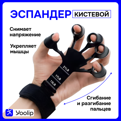 Эспандер кистевой тренажер для рук и пальцев регулируемый резиновый 490₽