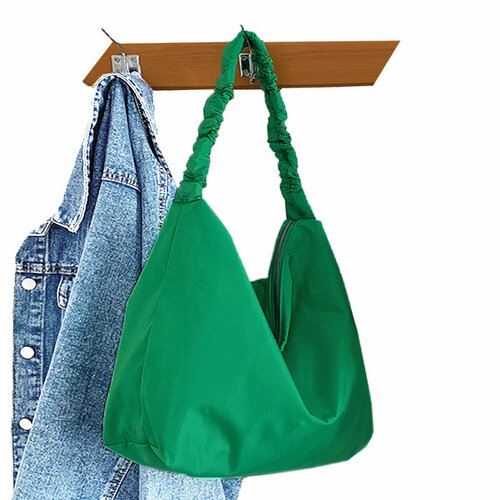 Сумка хобо фактура гладкая зеленый 1890₽